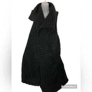 JC Collection Mohair waterfall knit duster sweater vest Sz M
